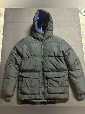 all in motion Black Kids Puffer Jacket with Blue Lining
